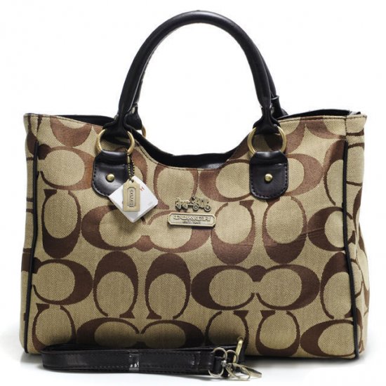 Coach Legacy In Signature Large Khaki Satchels ACC Coach Legacy In Signature Large Khaki Satchels ACC